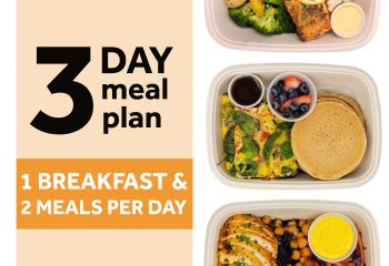 3 Day Meal Plan - 1 Breakfast & 2 Meals Per Day