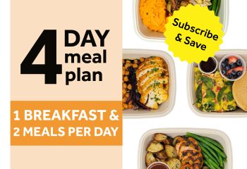 4 Day Meal Plan - 1 Breakfast & 2 Meals per Day (Subscribe & Save)