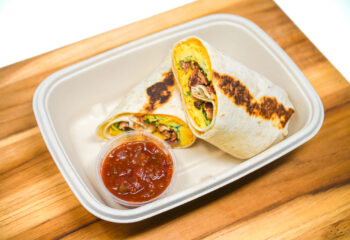 Breakfast Burrito - Bacon, Egg & Cheddar w/ Red Salsa