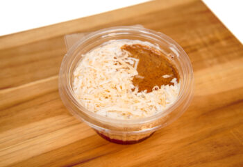 Overnight Oats - Cranberry Strawberry Jam w/ Almond Butter & Toasted Coconut